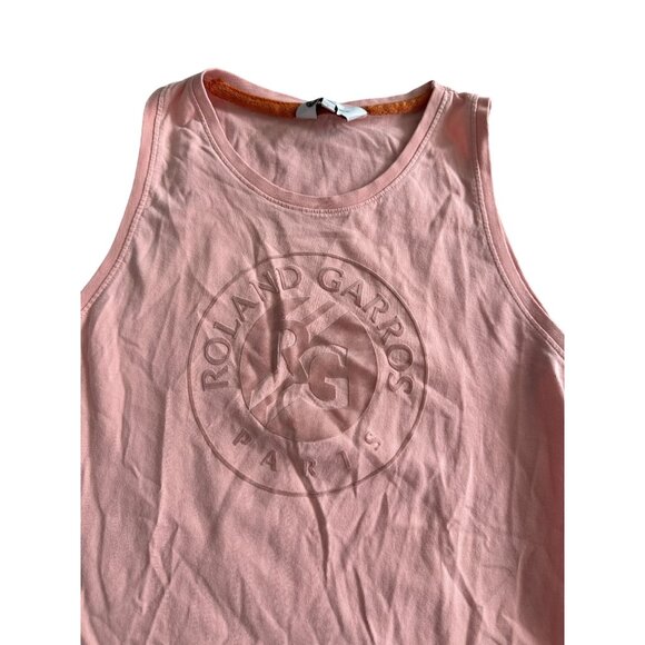 FRENCH OPEN Roland Garros Peach Logo Tennis Tank Top Size L - Picture 2 of 6